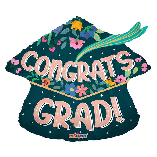 Grad Cap With Flowers Mt