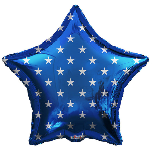 Deco Stars On Blue