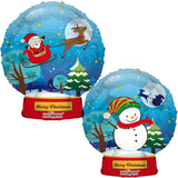 PR Bola de nieve navideña con vista clara