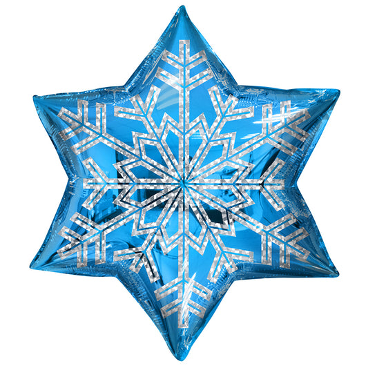 PR Blue Snowflake Shape